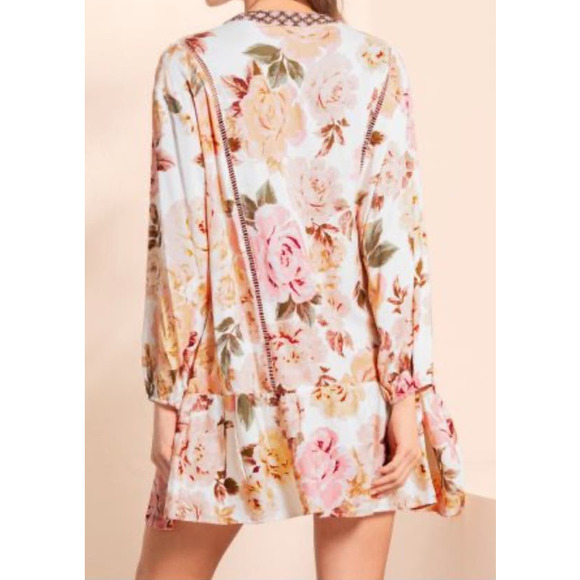 Maaji Afrodita Macy Tunic Cover Dress Women's Sz Large Beach Swim Coverup Flowy - Picture 13 of 13